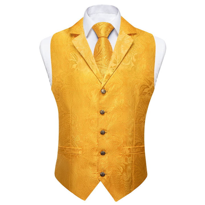 yellow tux vest