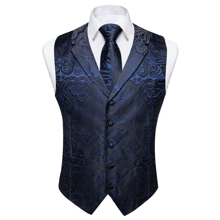 blue vest suit