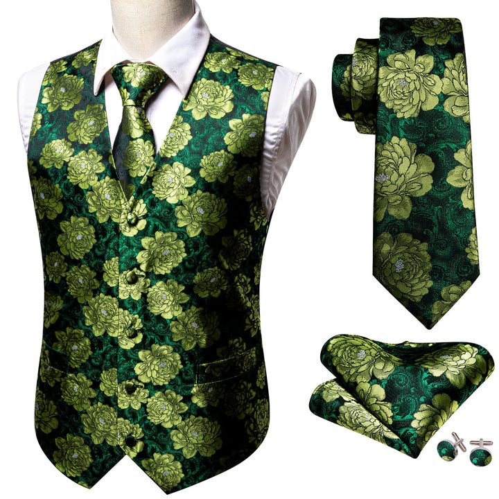 green tuxedo vest