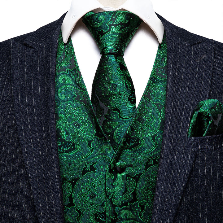 emerald green suit vest