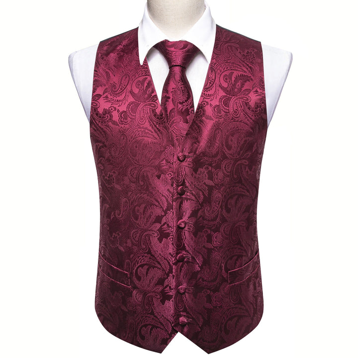 men's burgundy vest