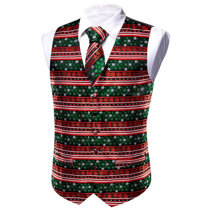 Christmas mens red green vest