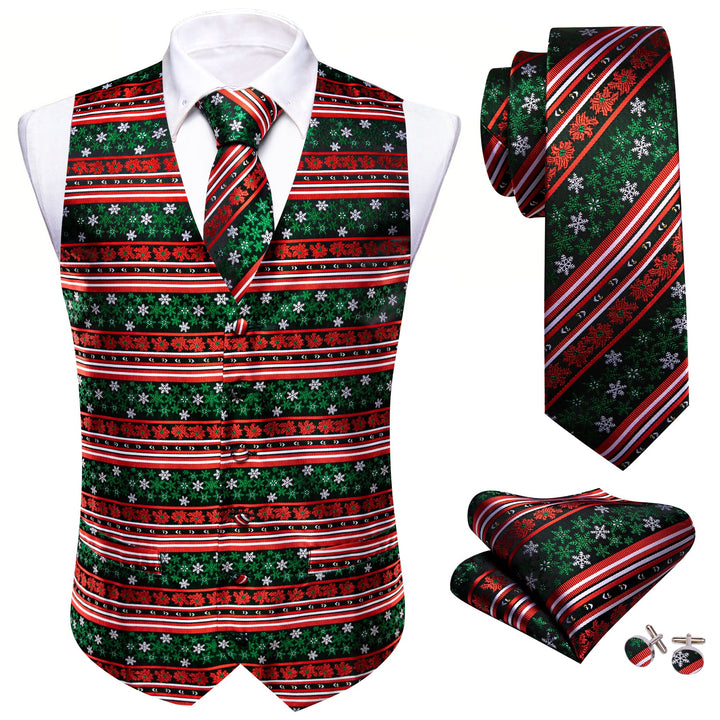 Christmas red green men vest