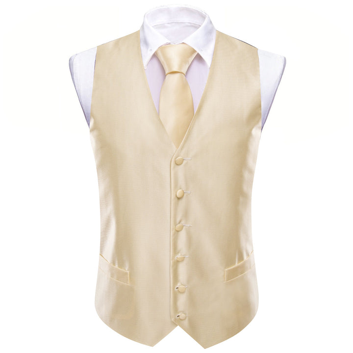 mens suit tuxedo with white vest solid silk mens button-up sleeveless business suit vest tie handkerchief cufflinks set