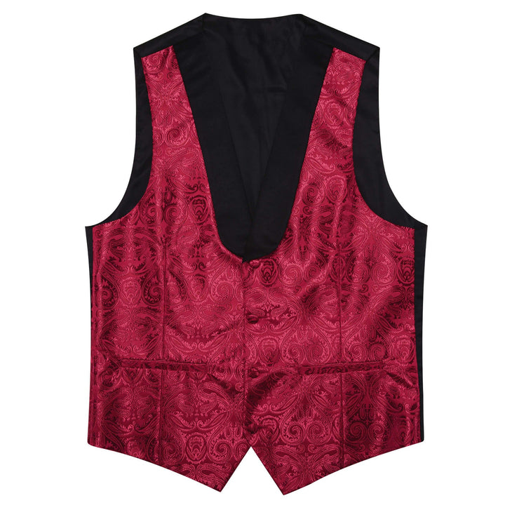 burgundy mens vest