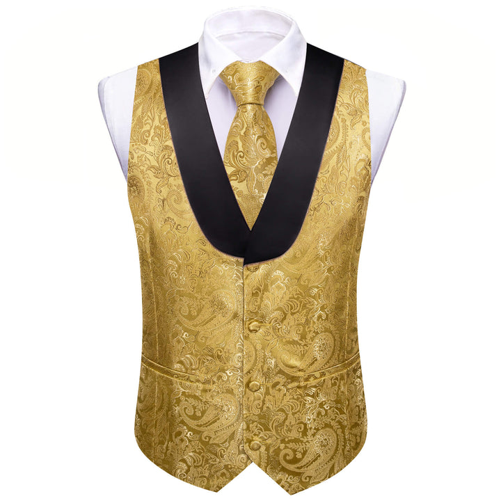 gold tuxedo vest