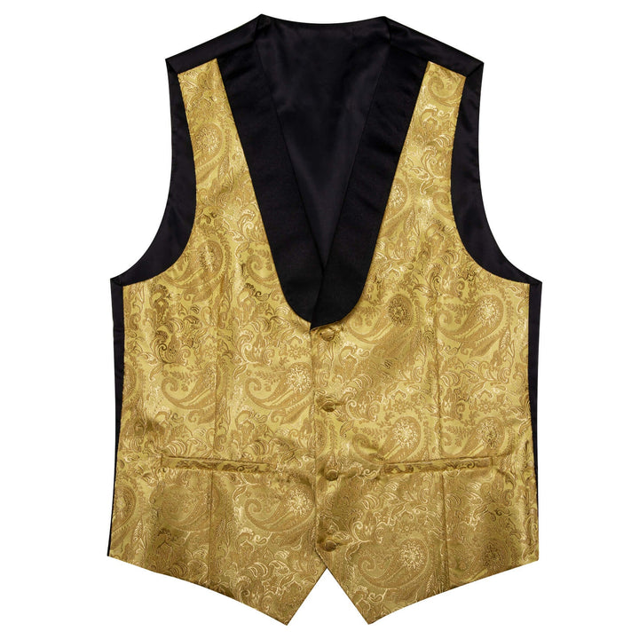 gold vest and tie