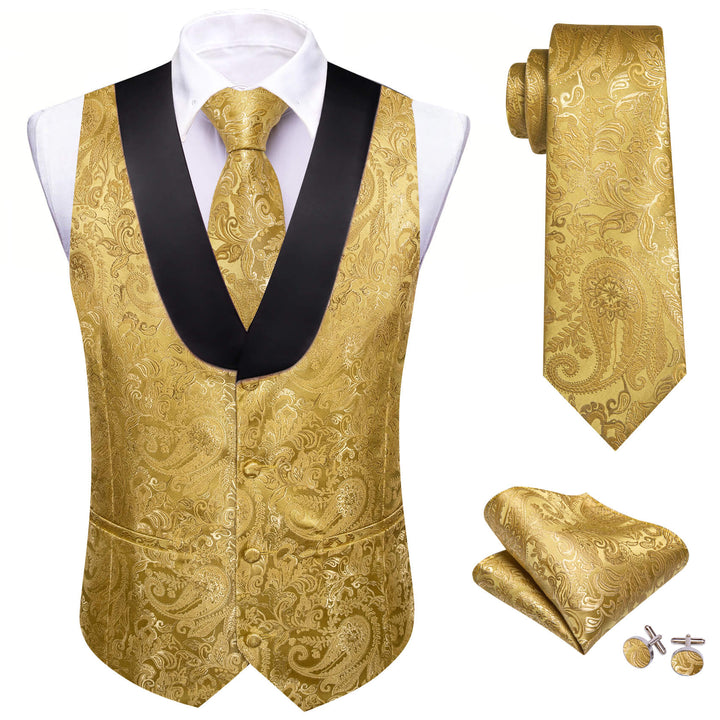 gold tux vests