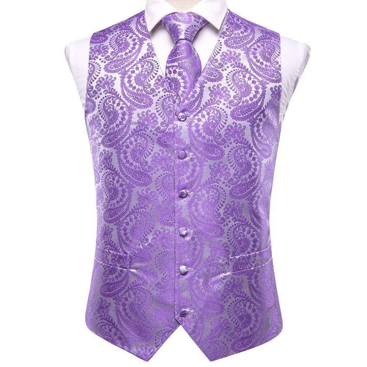 lavender vest and bow tie