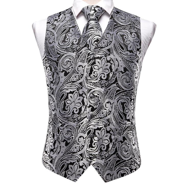 black white vest for men