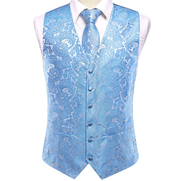 sky blue vest