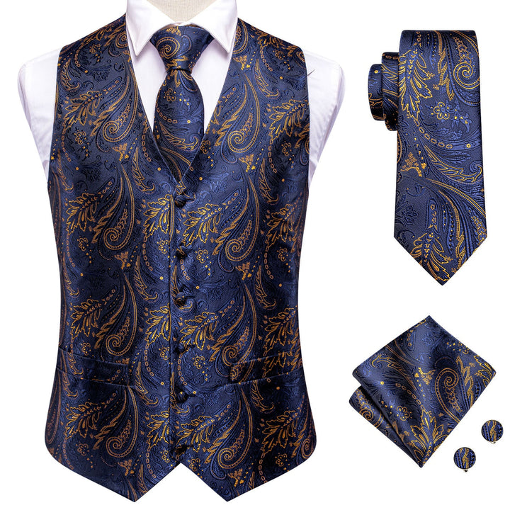 navy blue tuxedo vest