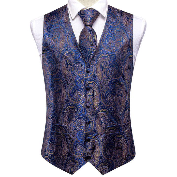 blue paisley vest