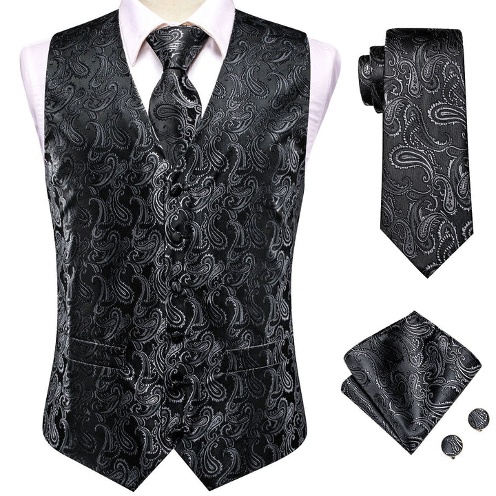 mens black suit vest