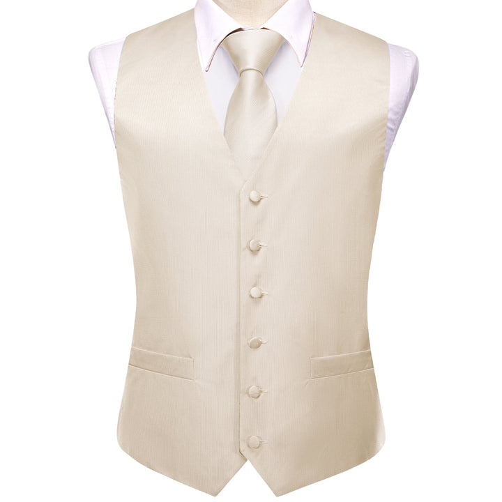mens business tuxedo vest white solid suit dress vest top tie handkerchief cufflinks set