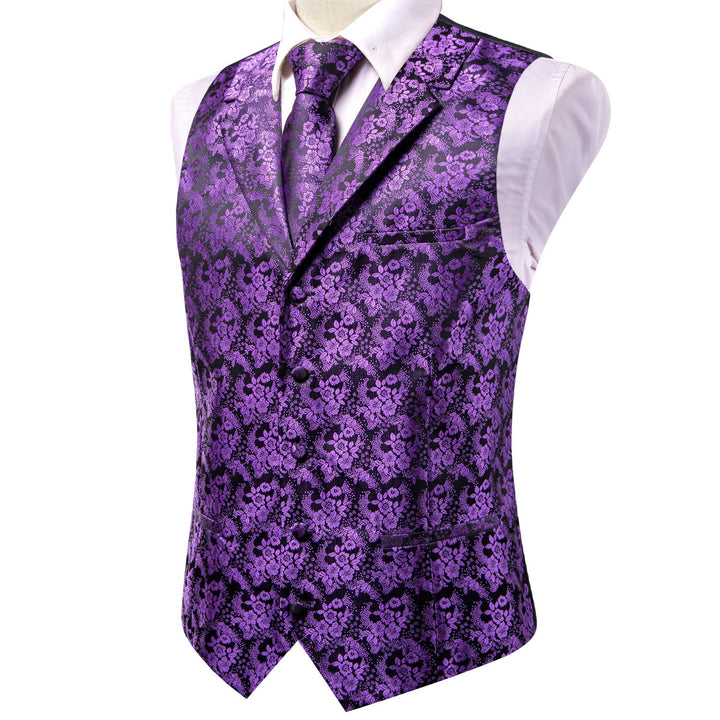 mens purple suit vest