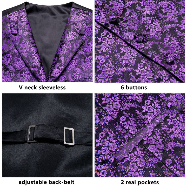 purple suit vest men's