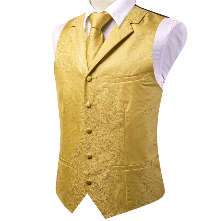 yellow tuxedos vest button up design