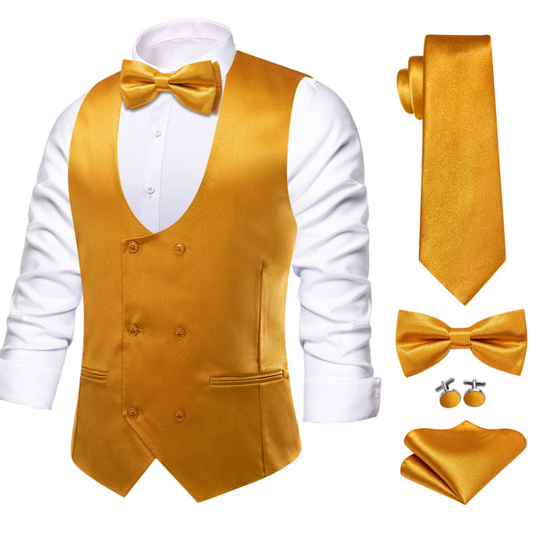 gold suit vest