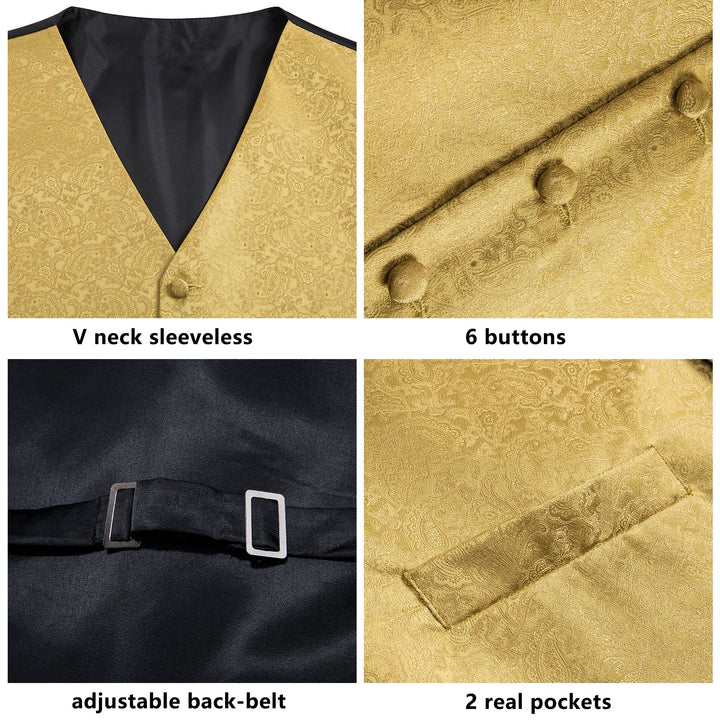 tuxedo vest gold