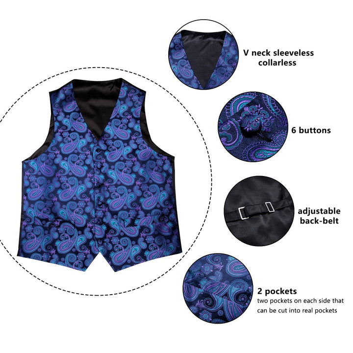 men's blue vest