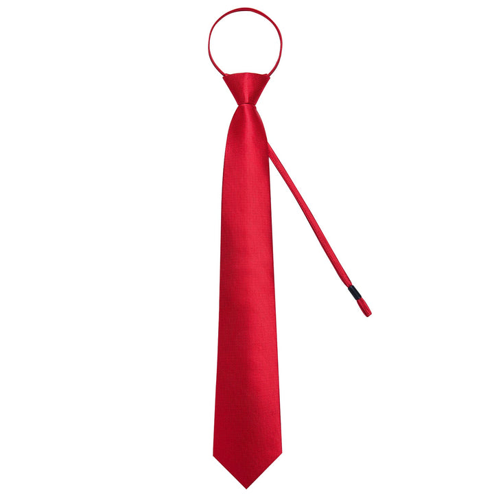 red solid mens silk lazy ties set