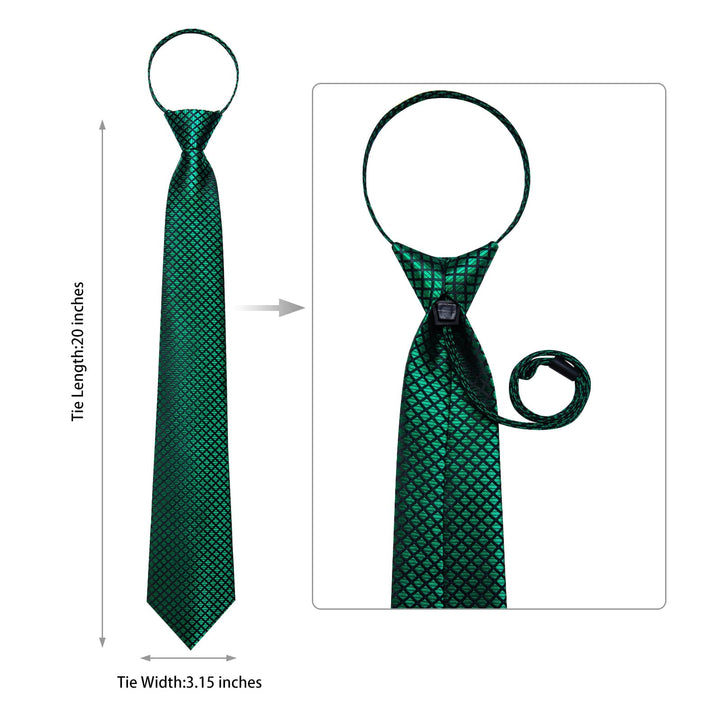 Fashion green plaid ties set for suit jacket