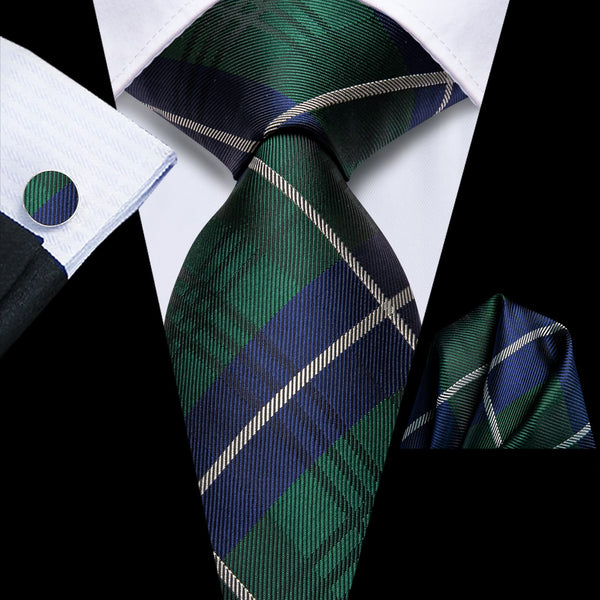 green neck tie