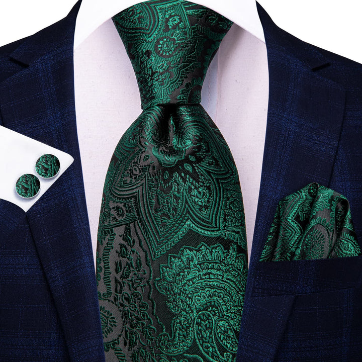 green neck tie