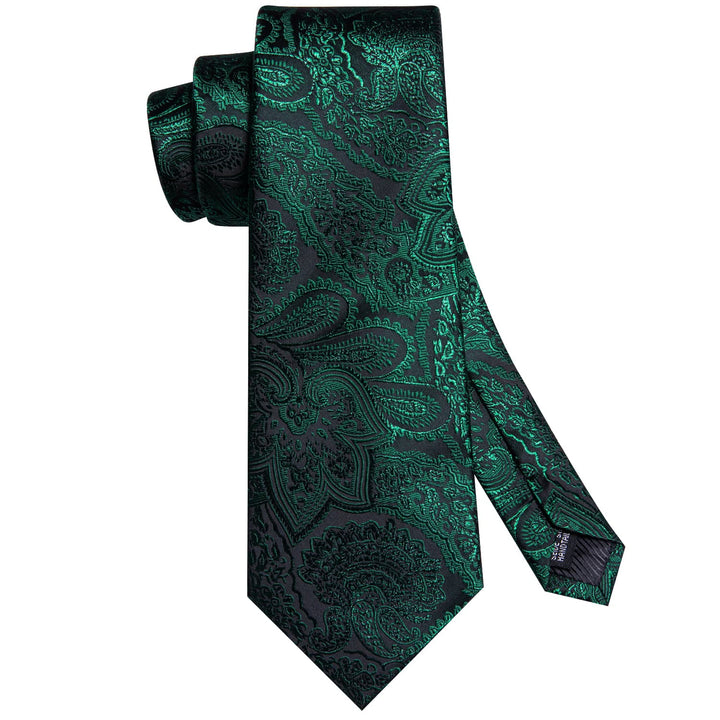 Silk tie green