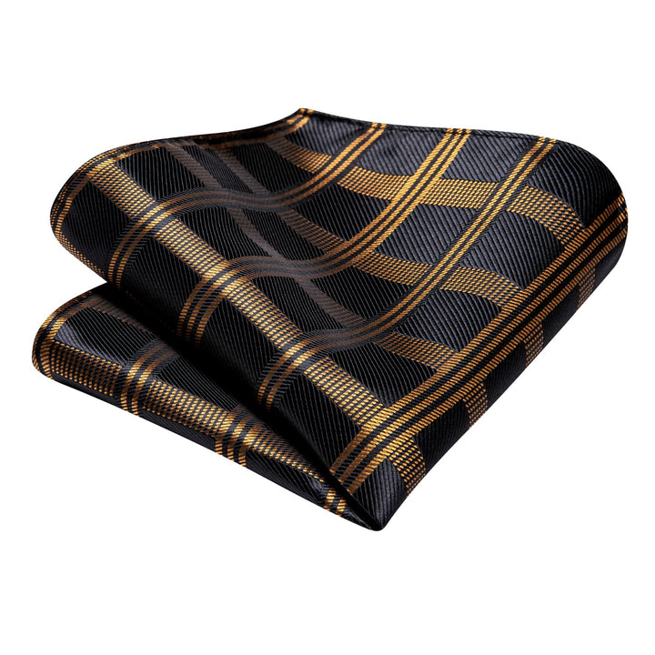 black and gold pocket square