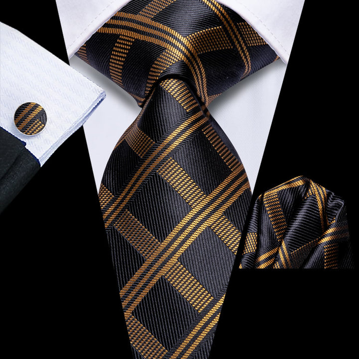 black and gold tie