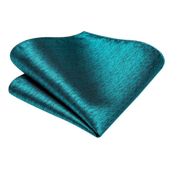 teal silk handkerchief