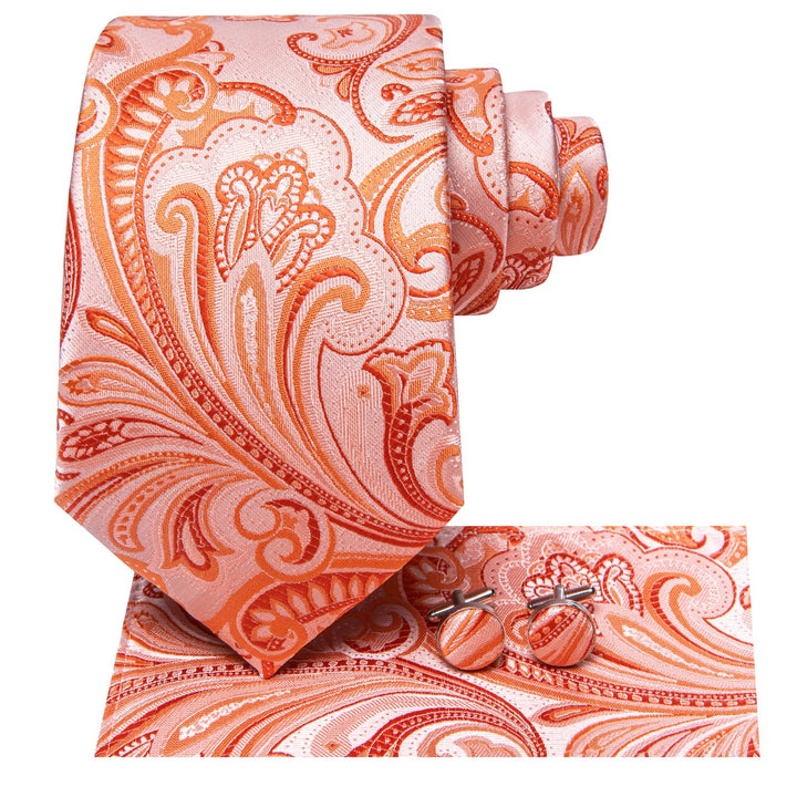 orange paisley tie