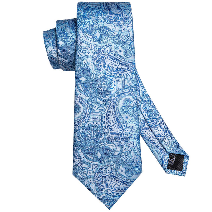 blue silk tie