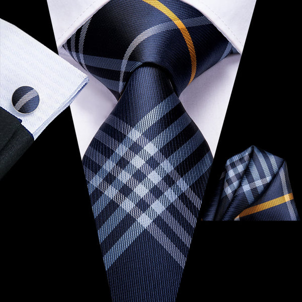 deep blue striped tie