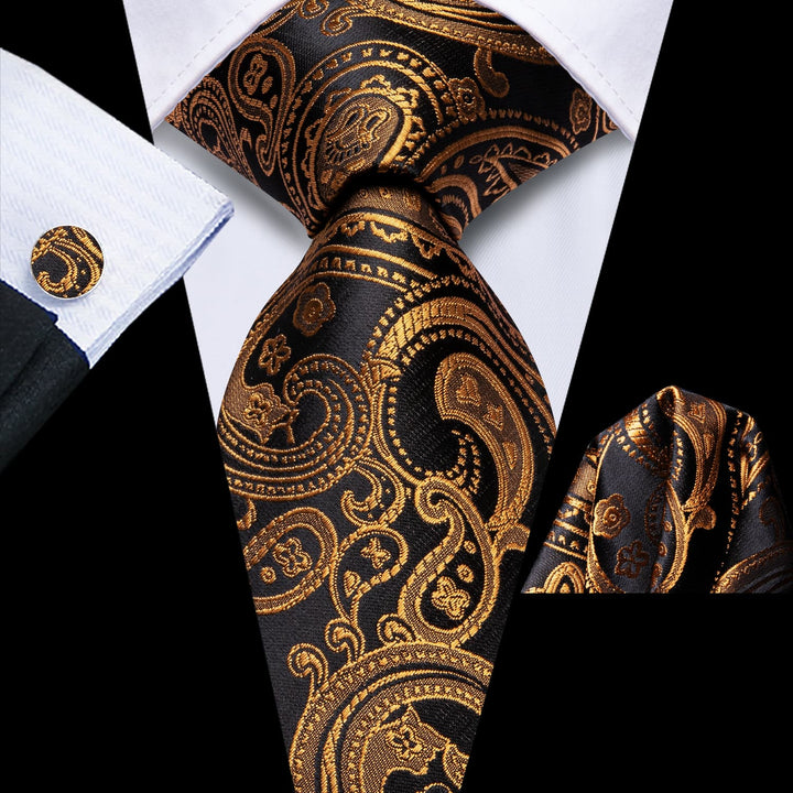 black and gold tie