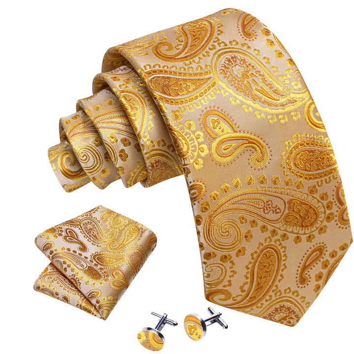 deep yellow floral tie