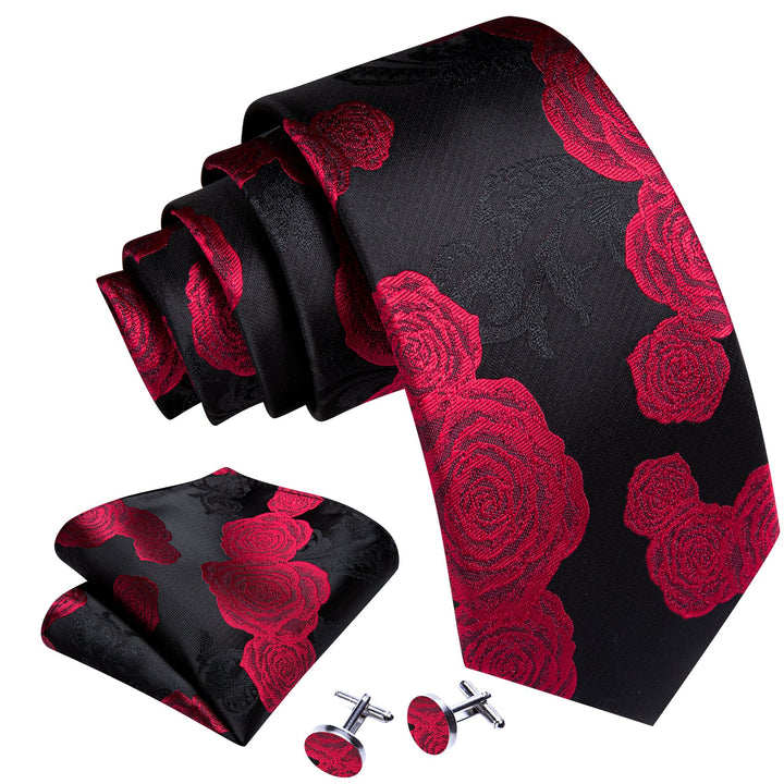 red flower tie
