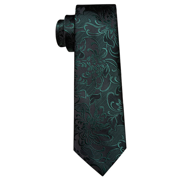 green floral necktie