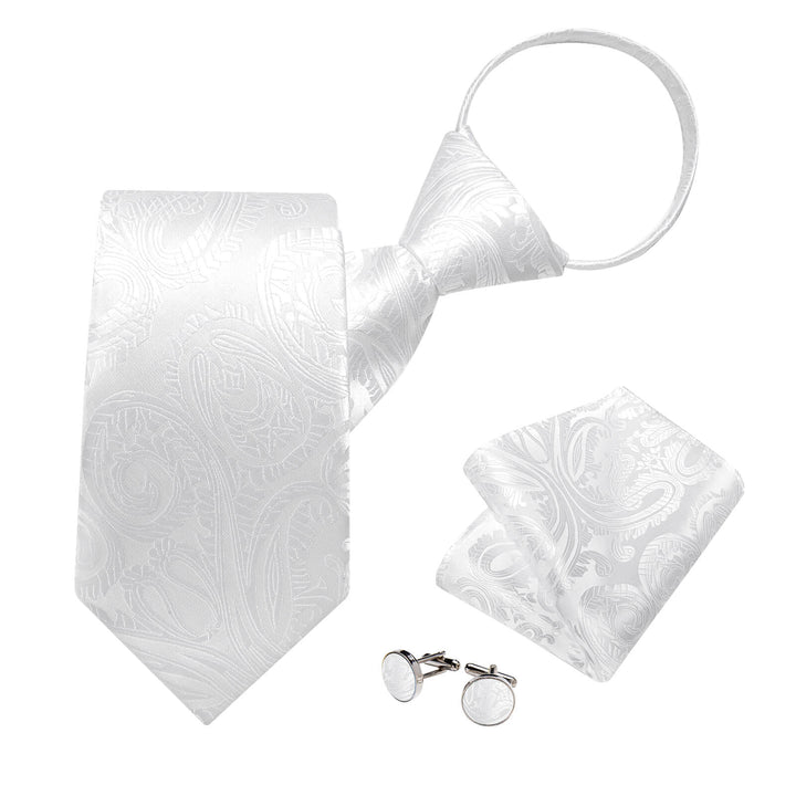 white paisley tie