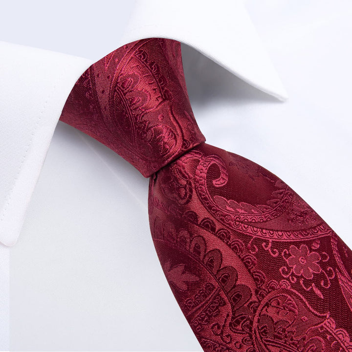 red paisley tie