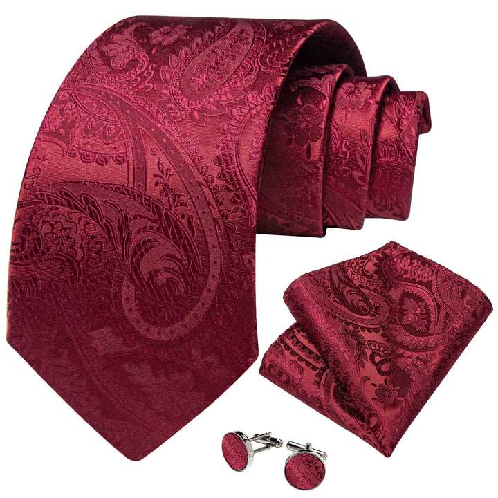 wine red tie