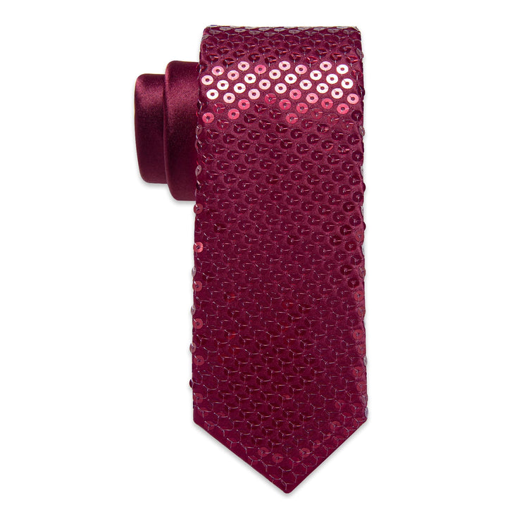 burgundy men's suit tie