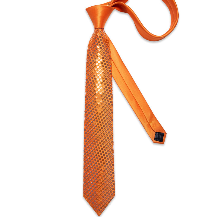 orange pattern tie