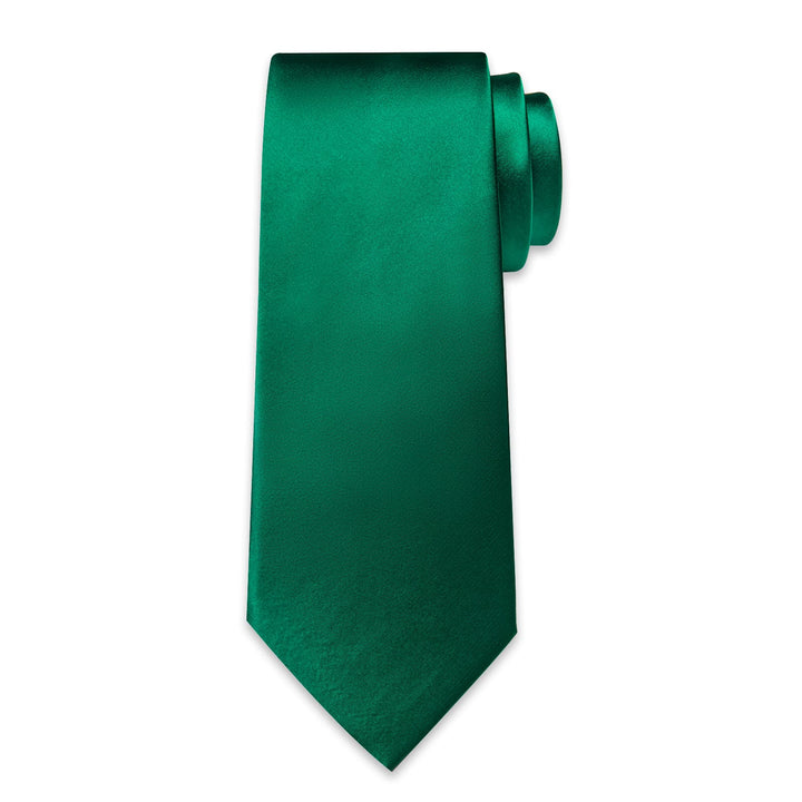 green silk tie