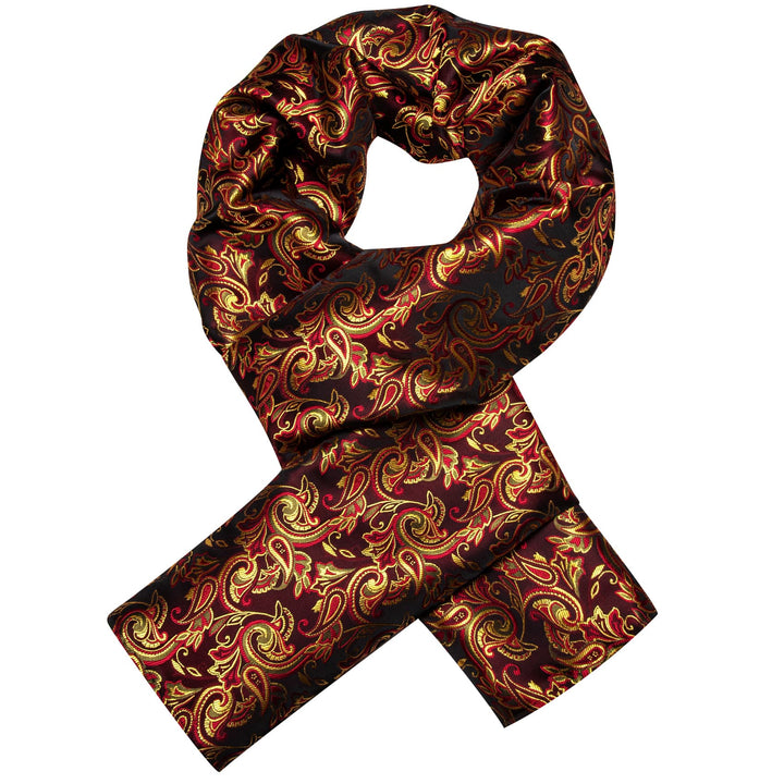 burgundy silk scarf