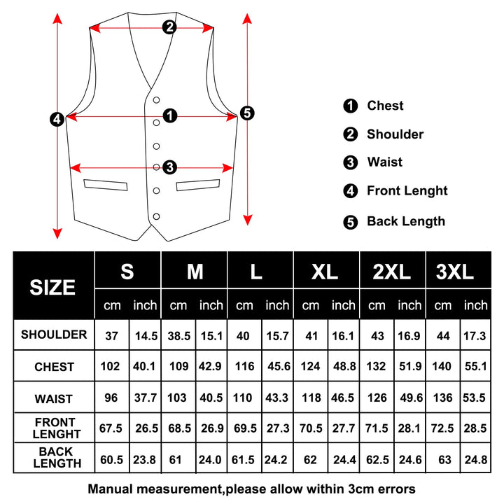 silver and purple tuxedo vest size chart