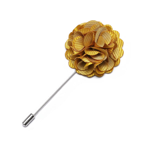 Golden Floral Men's Accessories Lapel Pin