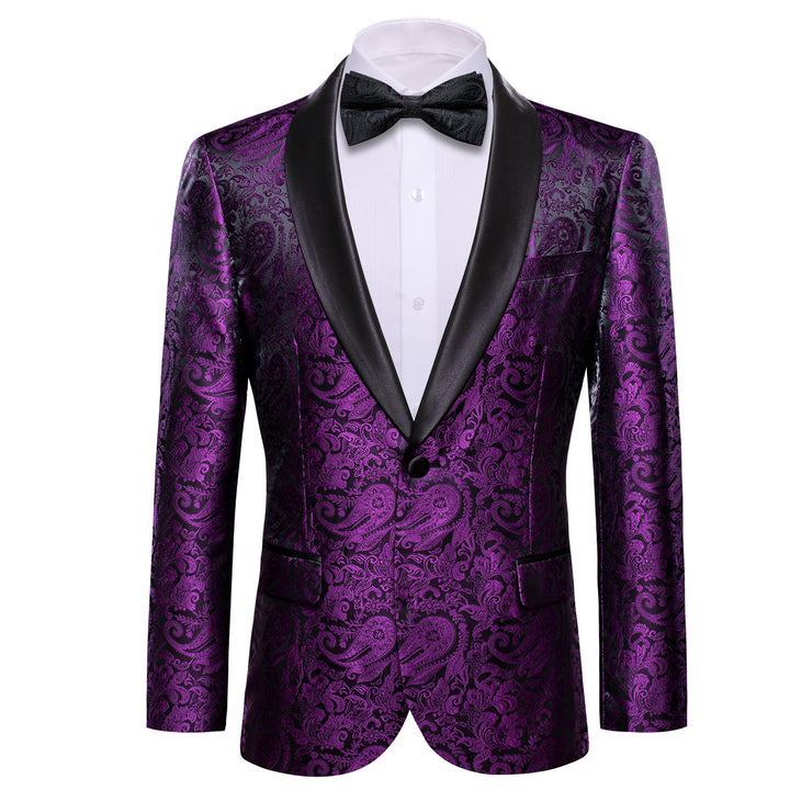 purple satin suit